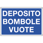 3120 - Cartello informazione DEPOSITO BOMBOLE VUOTE