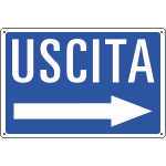 3125 - Cartello informazione USCITA freccia a destra