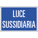 3138 - Cartello informazione LUCE SUSSIDIARIA