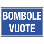 3143 - Cartello informazione BOMBOLE VUOTE