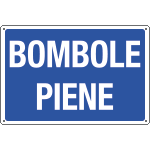 3144 - Cartello informazione BOMBOLE PIENE