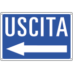 3155 - Cartello informazione USCITA freccia sinistra