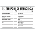 3304 - Cartello telefoni di emergenza