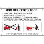 3561 - Cartello USO DELL'ESTINTORE