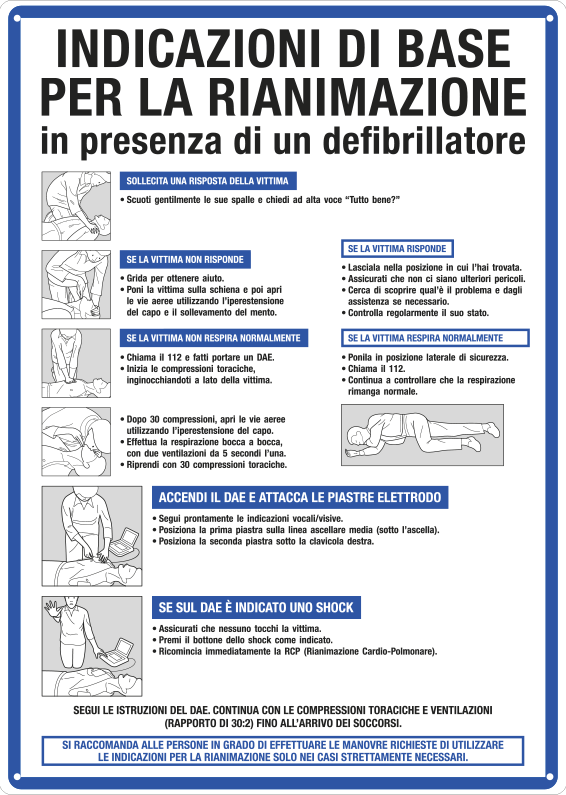 3764 - indicazioni di base per la rianimazione in presenza di defibrillatore