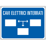 4829 - Cartello informazione cavi  ELETTRICI INTERRATI