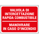 4842 - Cartello informazione VALVOLA INTERC RAP.COMBUST