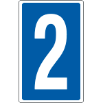 8652 - Cartello numero 2 per contrassegnare