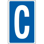 8663 - Cartello lettera C per contrassegnare
