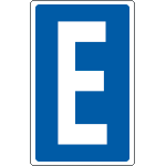 8665 - Cartello lettera E per contrassegnare
