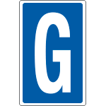 8667 - Cartello lettera G per contrassegnare