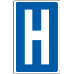 8668 - Cartello lettera H per contrassegnare