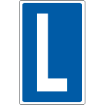8670 - Cartello lettera L per contrassegnare