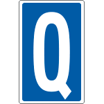 8674 - Cartello lettera Q per contrassegnare