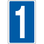 8901 - Cartello numero 1 per contrassegnare