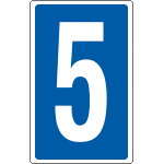 8905 - Cartello numero 5 per contrassegnare