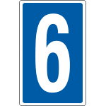 8906 - Cartello numero 6 o 9 per contrassegnare