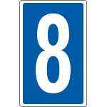 8908 - Cartello numero 8 per contrassegnare