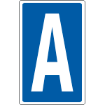 8911 - Cartello lettera A per contrassegnare