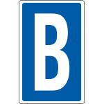 8912 - Cartello lettera B per contrassegnare