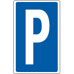 8923 - Cartello lettera P per contrassegnare