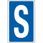 8926 - Cartello lettera S per contrassegnare