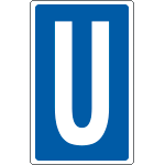 8928 - Cartello lettera U per contrassegnare