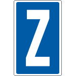 8930 - Cartello lettera Z per contrassegnare