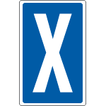 8934 - Cartello lettera X per contrassegnare