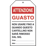 9813 - Cartello avvertimento  ATTENZIONE GUASTO