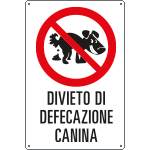 31225 - cartello "DIVIETO DI DEFECAZIONE CANI"