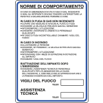 10201WS - Etichetta adesiva norme di comportamento GPL