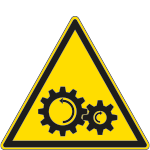 1120WS - Etichetta adesiva pericolo organi in moto
