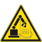 1129W - Cartello pericolo robot in movimento