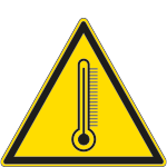 1140KS - Etichetta adesiva pericolo alta temperatura