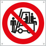 1308KS - Etichetta ades vietato trasportare sollevare persone