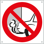 1337W - Cartello divieto tenere acceso il motore