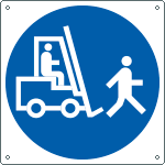 1360Y - Cartello obbligo carrello a passo d'uomo