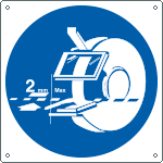 1374X - Cartello obbligo regolare poggia pezzi mola