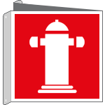 15129BIY - cartello bifacciale simbolo Idrante soprasuolo