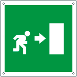 15153W - Cartello sicurezza uscita di emergenza destra