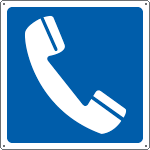 15175X - Cartello informazione ubicazione telefono