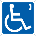 15203W - Cartello informazione telefono disabili