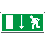 16027Y - Cartello uscita sicurezza in basso