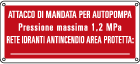 16145X - Cartello antincendio attacco di mandata per autopompa