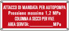 16146X - Cartello antincendio attacco di mandata per autopompa