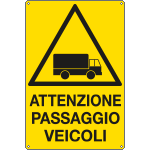 1766Y - Cartello pericolo passaggio veicoli