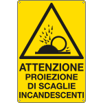 1788X - Cartello pericolo proiezione scaglie incandescenti