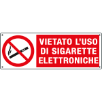 18018K - Cartello vietato l'uso di sigarette elettroniche