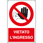 1812Y - Cartello divieto vietato l'ingresso